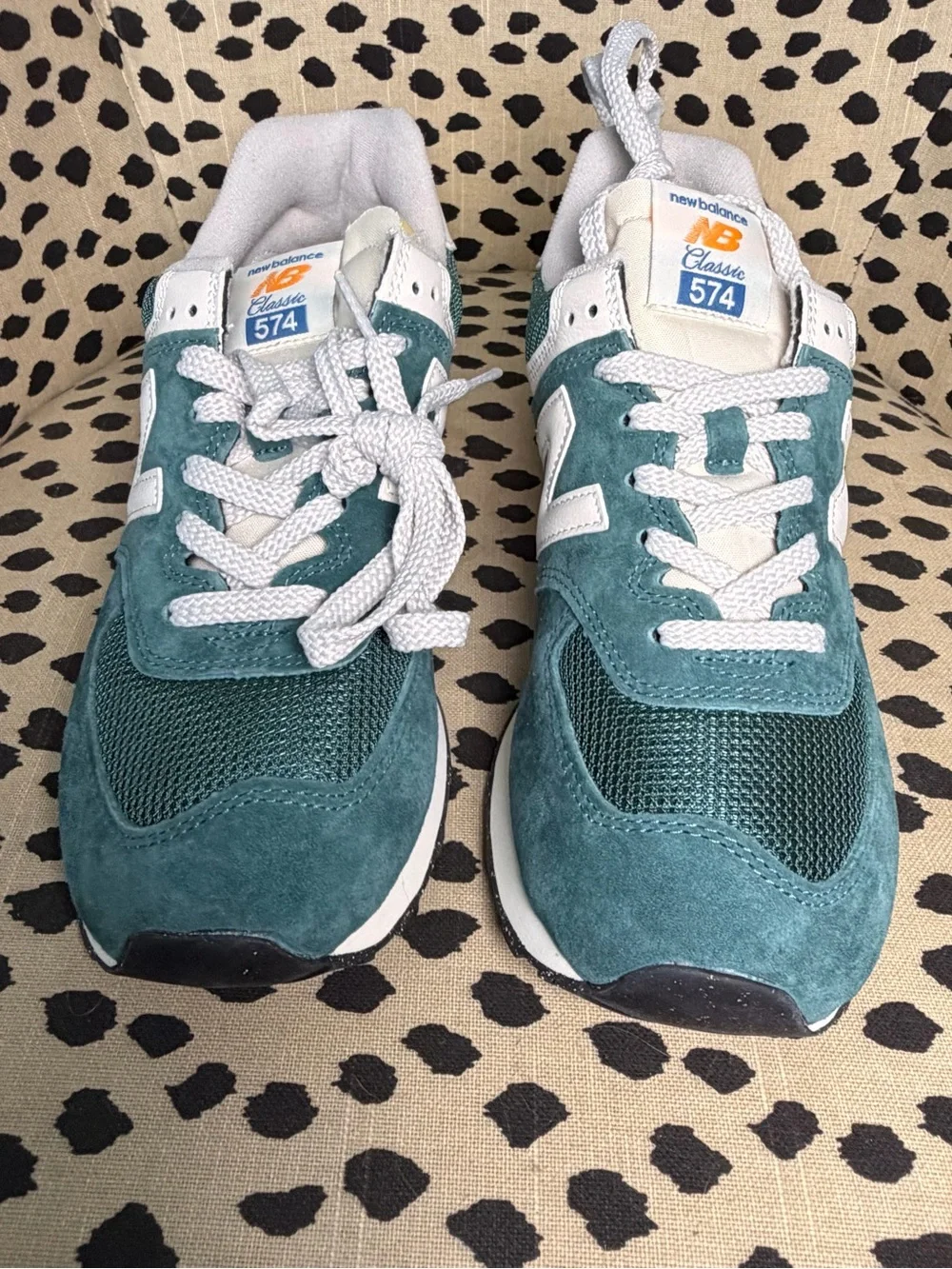New Balance Teal & White 574 Classic Women's Sneakers